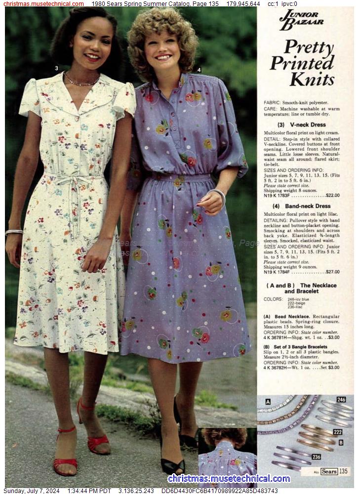 1980 Sears Spring Summer Catalog, Page 135