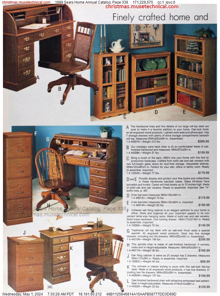 1989 Sears Home Annual Catalog, Page 338