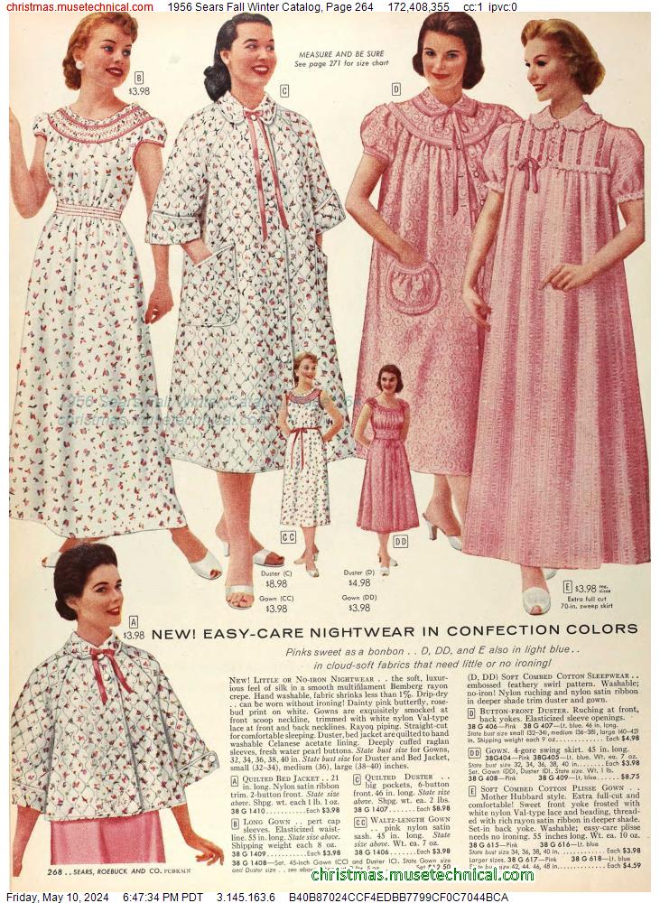 1956 Sears Fall Winter Catalog, Page 264