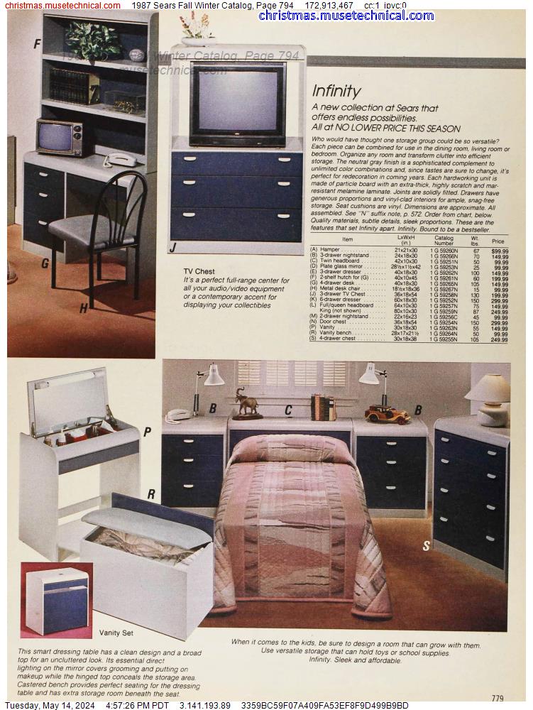 1987 Sears Fall Winter Catalog, Page 794