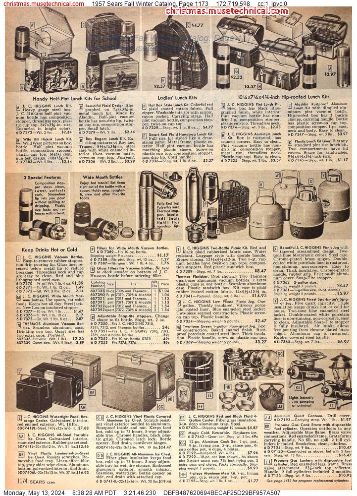 1957 Sears Fall Winter Catalog, Page 1173