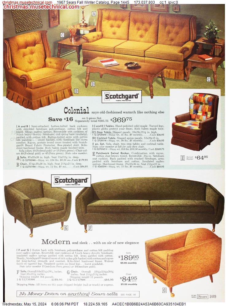 1967 Sears Fall Winter Catalog, Page 1445