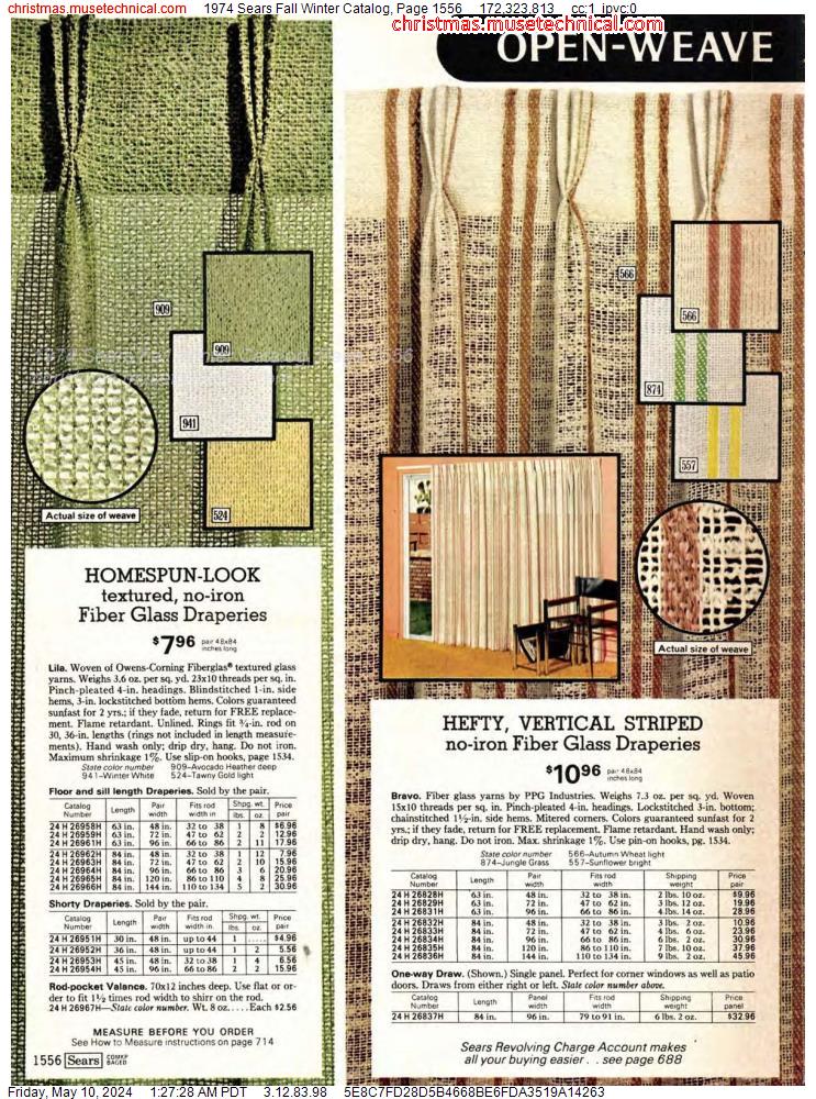 1974 Sears Fall Winter Catalog, Page 1556