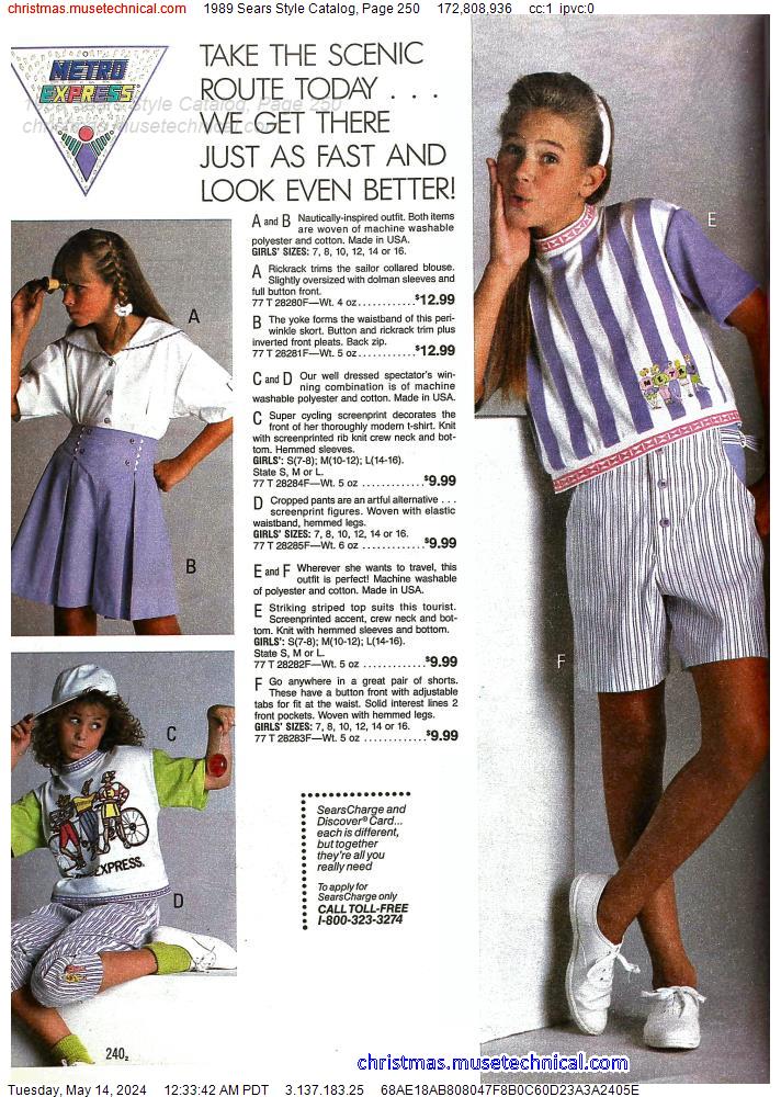 1989 Sears Style Catalog, Page 250 - Catalogs & Wishbooks