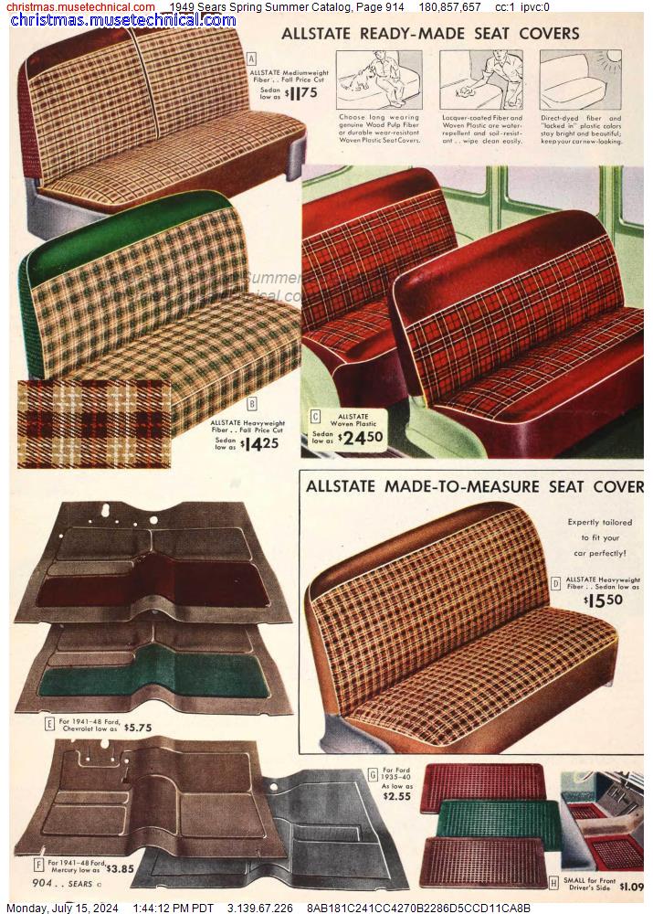 1949 Sears Spring Summer Catalog, Page 914