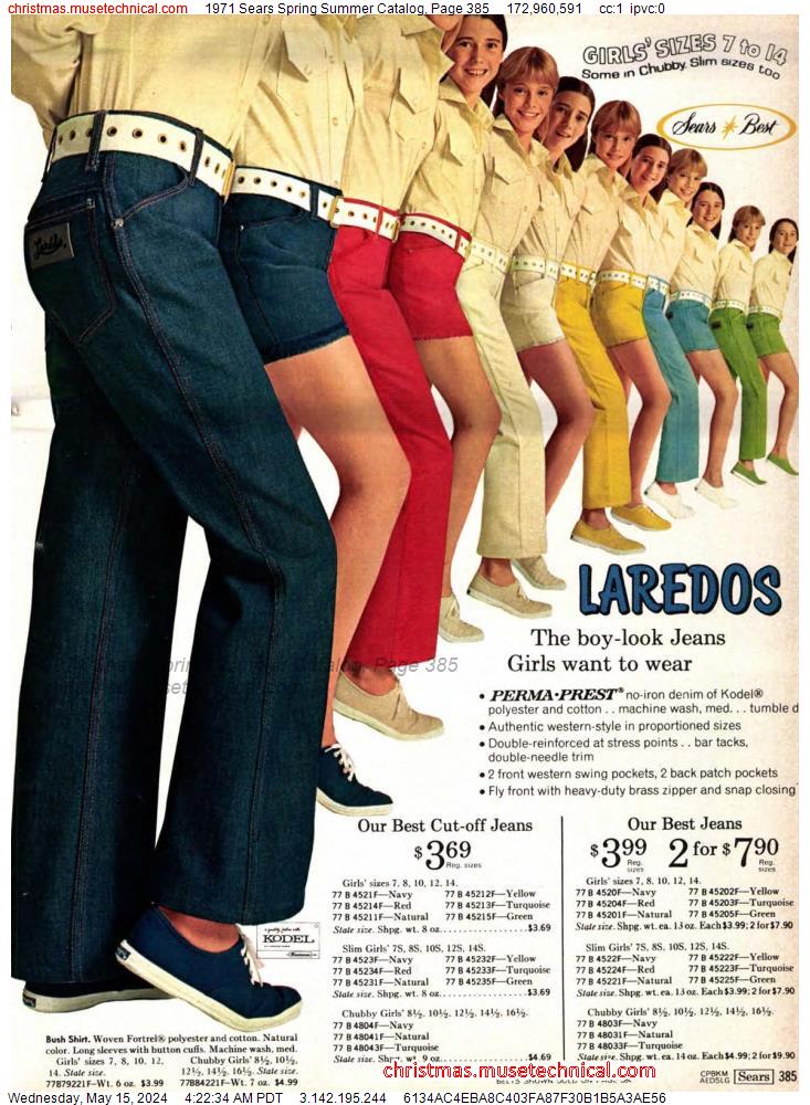 1971 Sears Spring Summer Catalog, Page 385