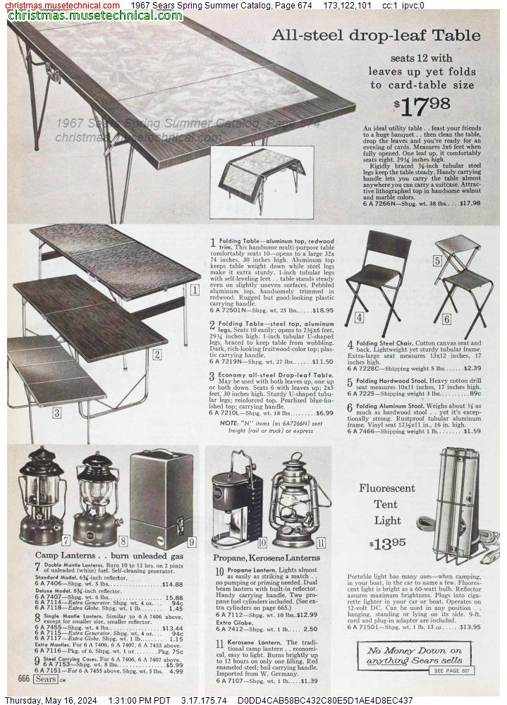 1967 Sears Spring Summer Catalog, Page 674