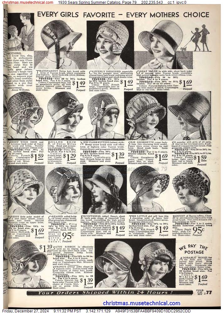 1930 Sears Spring Summer Catalog, Page 79