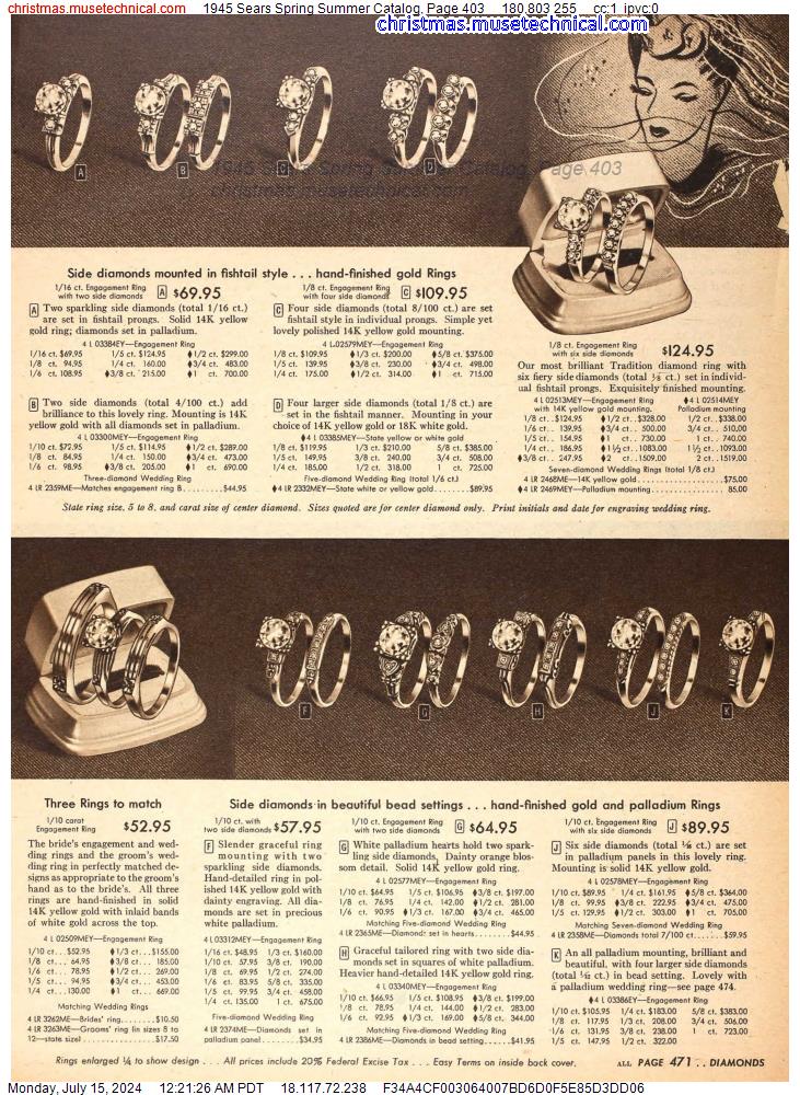 1945 Sears Spring Summer Catalog, Page 403