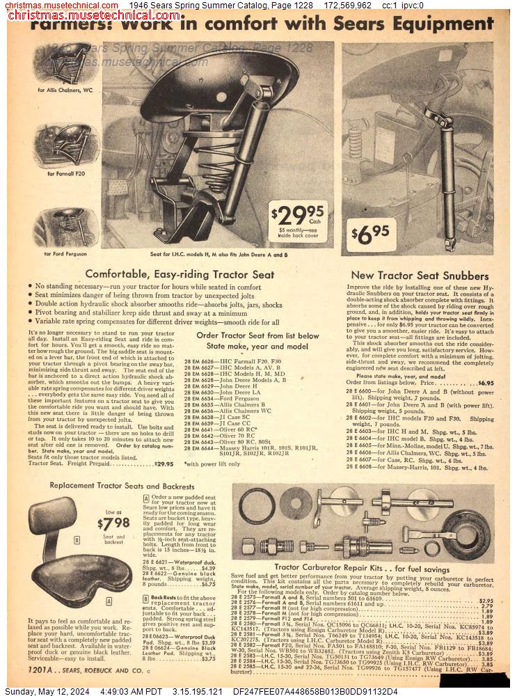 1946 Sears Spring Summer Catalog, Page 1228