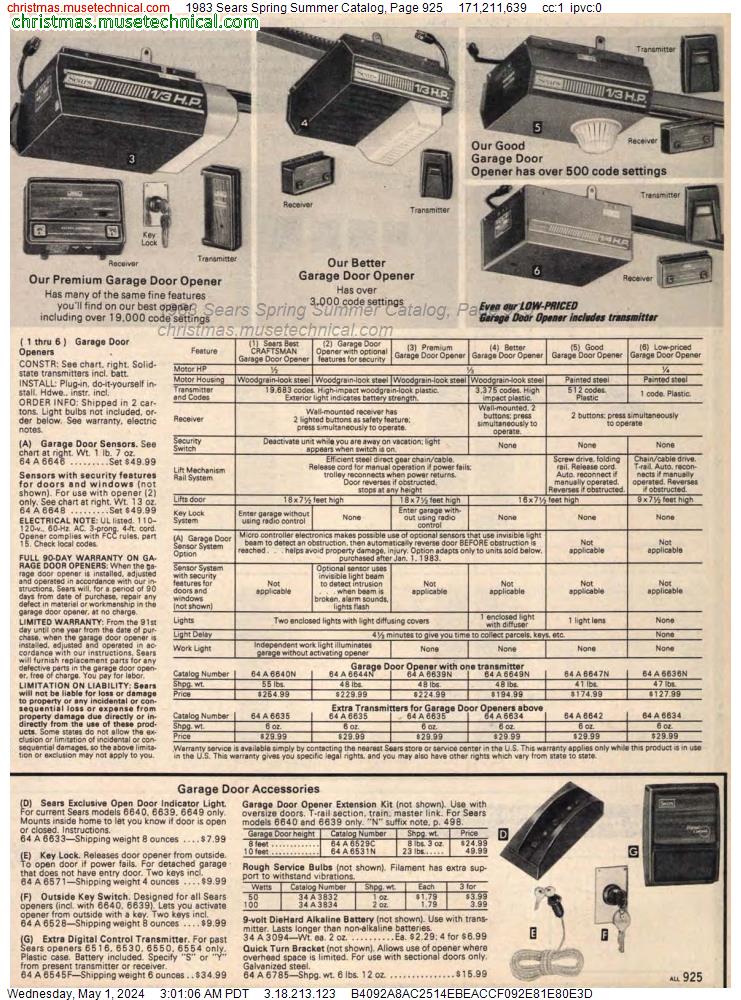 1983 Sears Spring Summer Catalog, Page 925