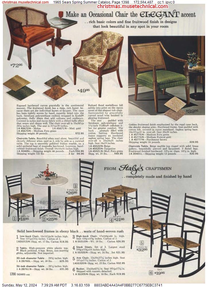1965 Sears Spring Summer Catalog, Page 1398