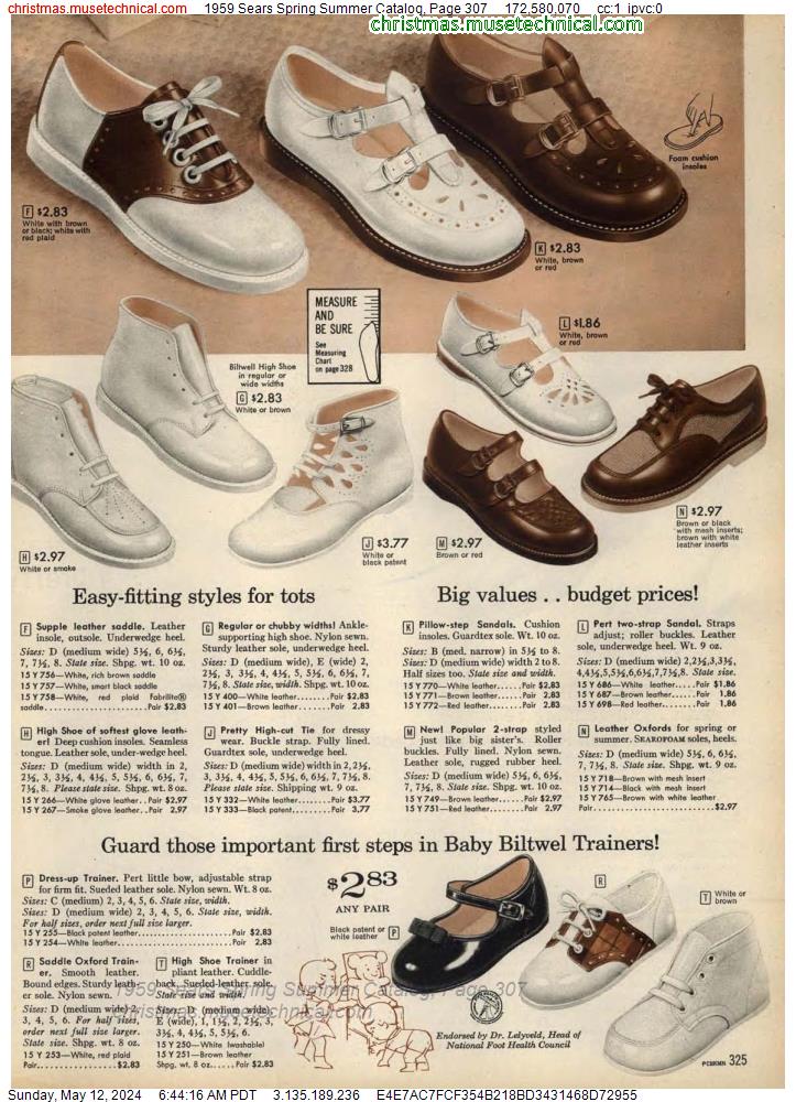 1959 Sears Spring Summer Catalog, Page 307
