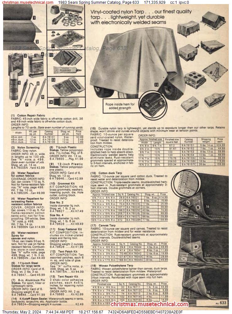 1983 Sears Spring Summer Catalog, Page 633