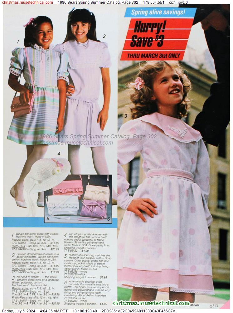 1986 Sears Spring Summer Catalog, Page 302