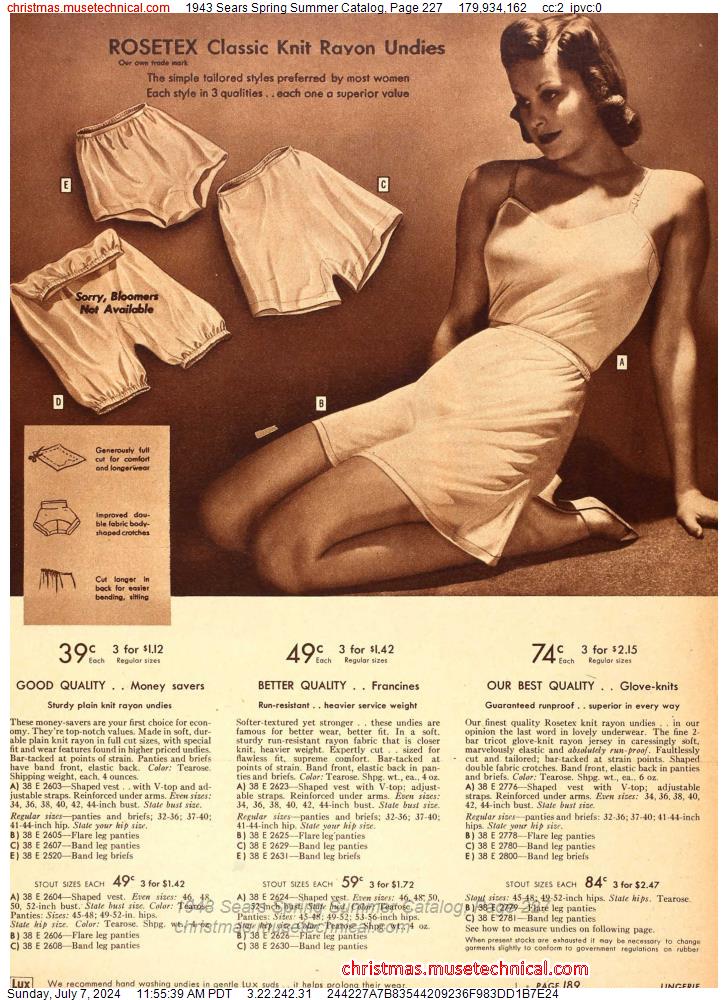 1943 Sears Spring Summer Catalog, Page 227