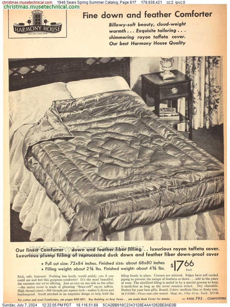 1946 Sears Spring Summer Catalog, Page 817