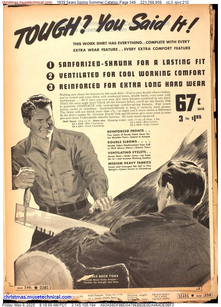1939 Sears Spring Summer Catalog, Page 346