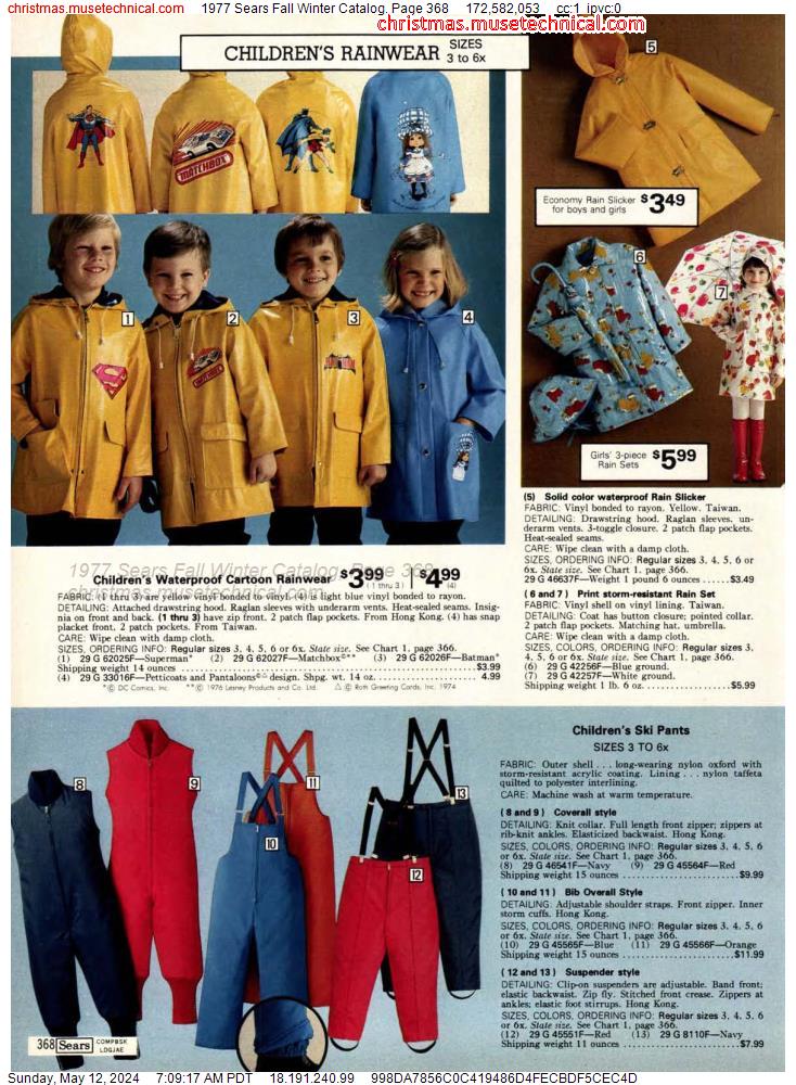 1977 Sears Fall Winter Catalog, Page 368