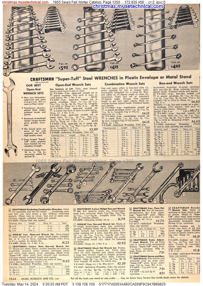 1955 Sears Fall Winter Catalog, Page 1350