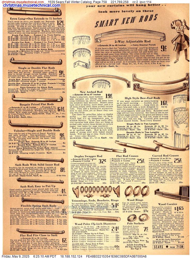 1939 Sears Fall Winter Catalog, Page 758