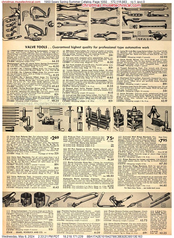 1950 Sears Spring Summer Catalog, Page 1050