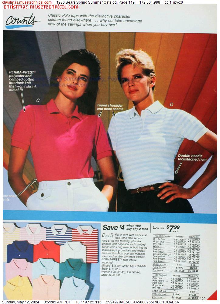 1986 Sears Spring Summer Catalog, Page 119