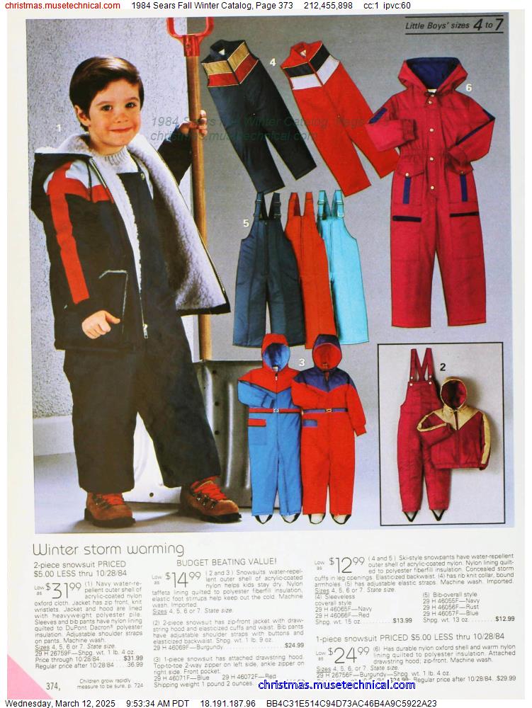 1984 Sears Fall Winter Catalog, Page 373