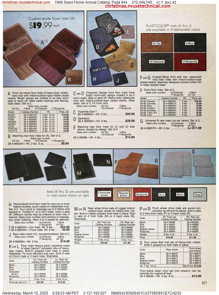 1989 Sears Home Annual Catalog, Page 844