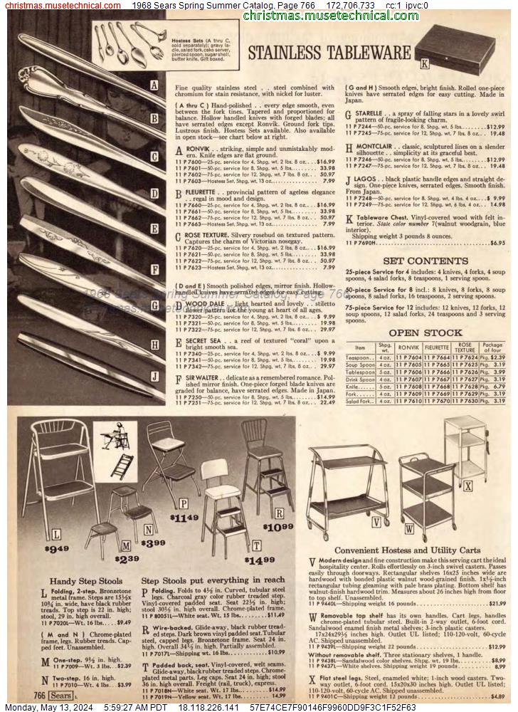 1968 Sears Spring Summer Catalog, Page 766