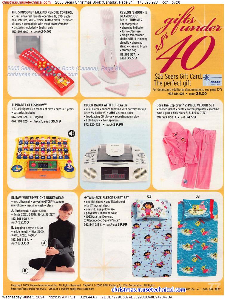 2005 Sears Christmas Book (Canada), Page 81