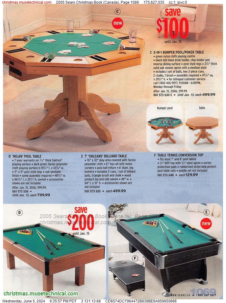 2005 Sears Christmas Book (Canada), Page 1089