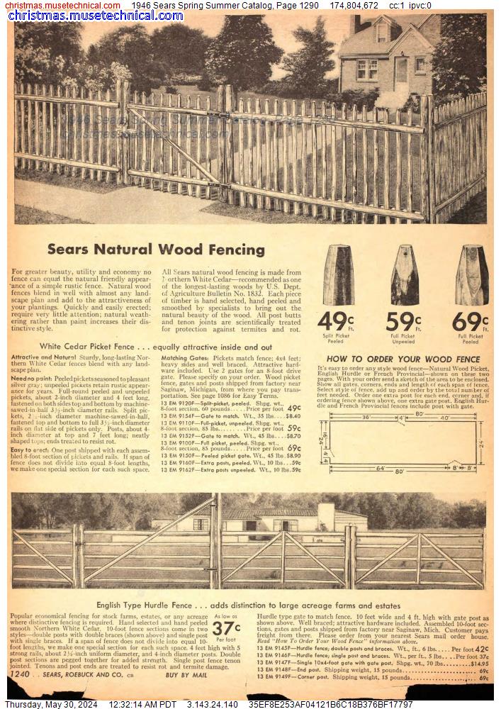 1946 Sears Spring Summer Catalog, Page 1290