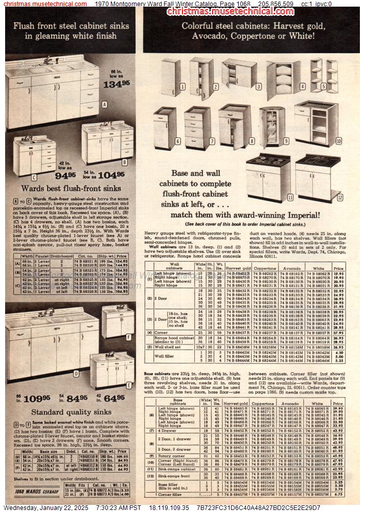 1970 Montgomery Ward Fall Winter Catalog, Page 1068