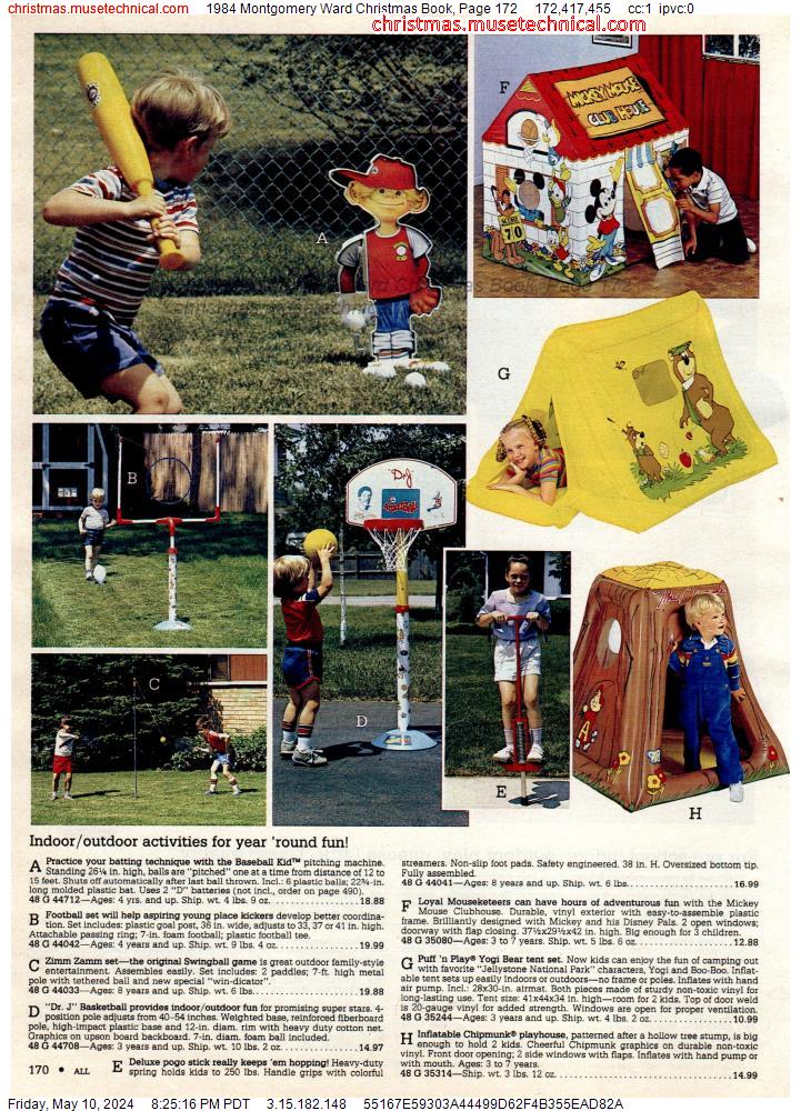 1984 Montgomery Ward Christmas Book, Page 172