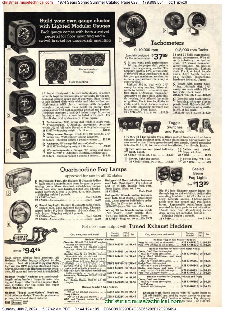 1974 Sears Spring Summer Catalog, Page 628