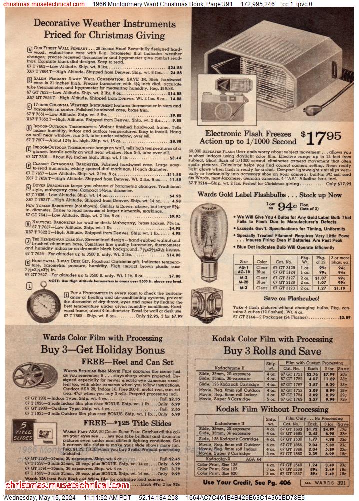 1966 Montgomery Ward Christmas Book, Page 391