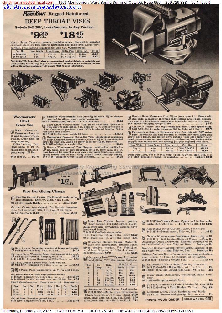 1966 Montgomery Ward Spring Summer Catalog, Page 955