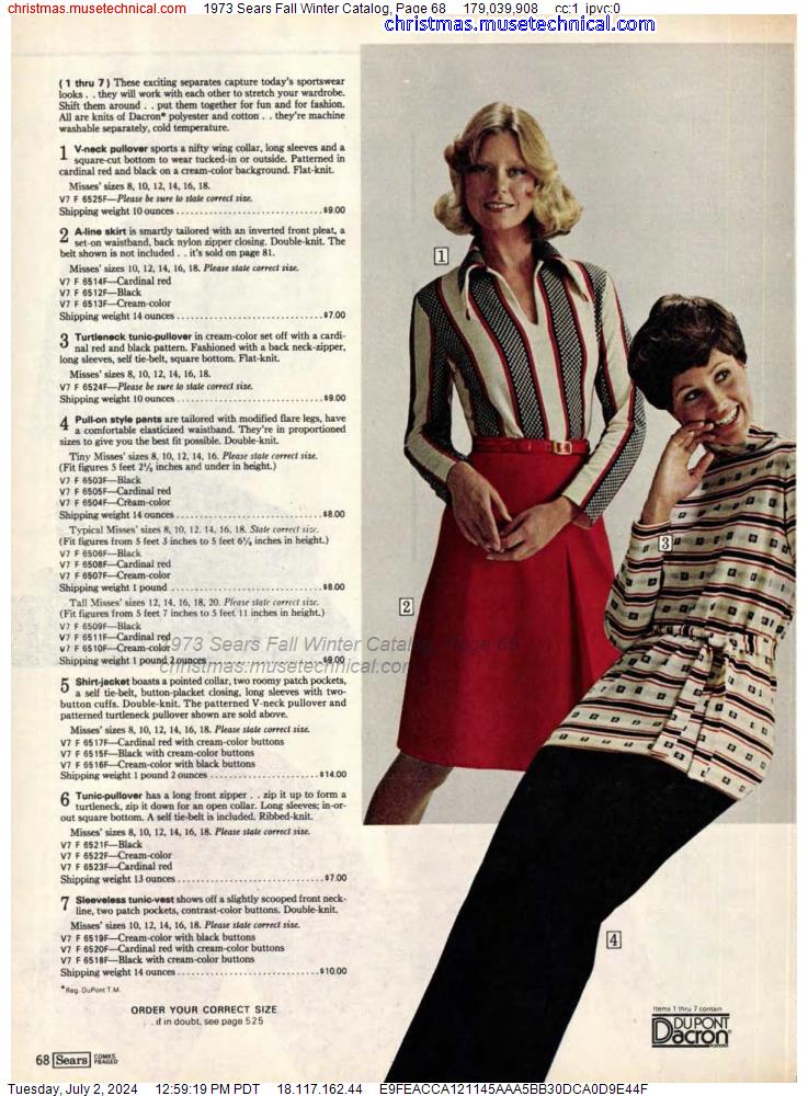1973 Sears Fall Winter Catalog, Page 68 - Catalogs & Wishbooks