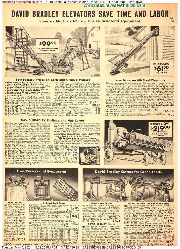 1940 Sears Fall Winter Catalog, Page 1376