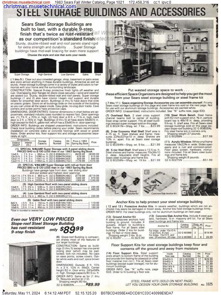 1983 Sears Fall Winter Catalog, Page 1021