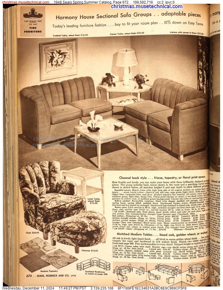 1948 Sears Spring Summer Catalog, Page 672