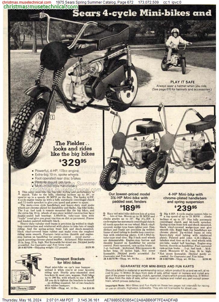 1975 Sears Spring Summer Catalog, Page 672
