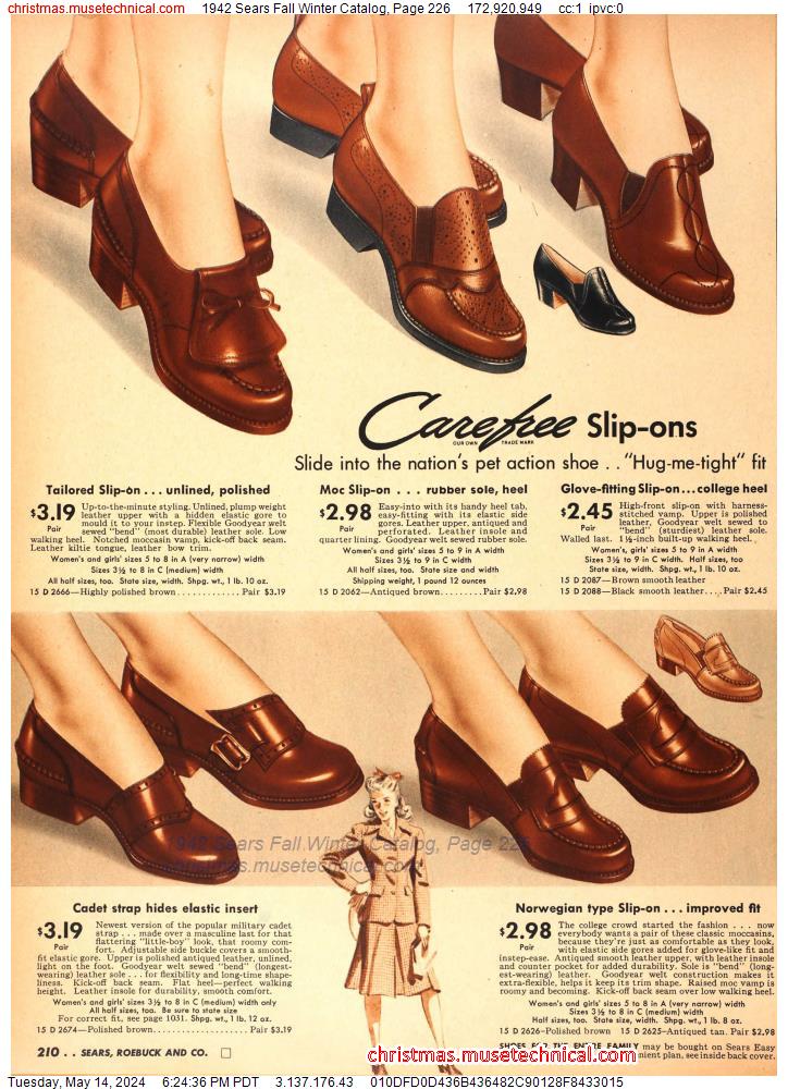 1942 Sears Fall Winter Catalog, Page 226