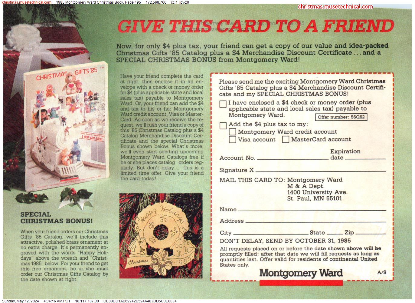 1985 Montgomery Ward Christmas Book, Page 495