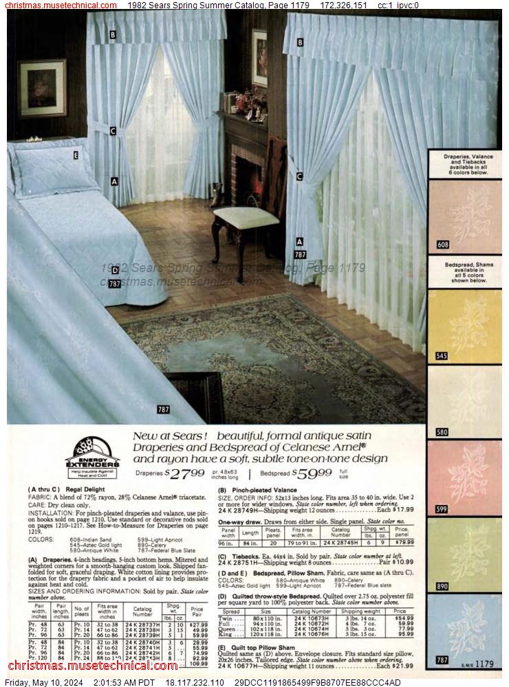 1982 Sears Spring Summer Catalog, Page 1179