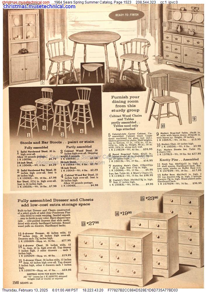 1964 Sears Spring Summer Catalog, Page 1523