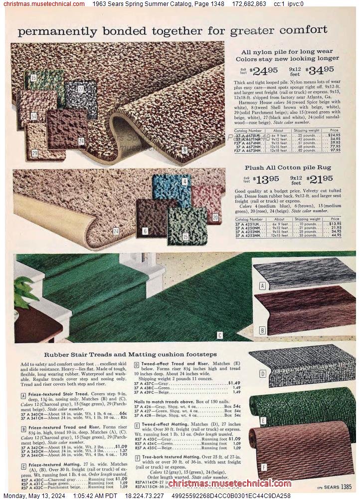 1963 Sears Spring Summer Catalog, Page 1348