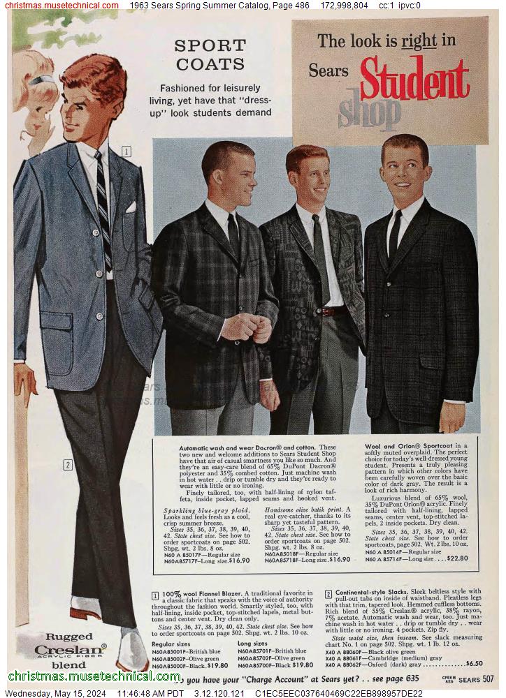 1963 Sears Spring Summer Catalog, Page 486