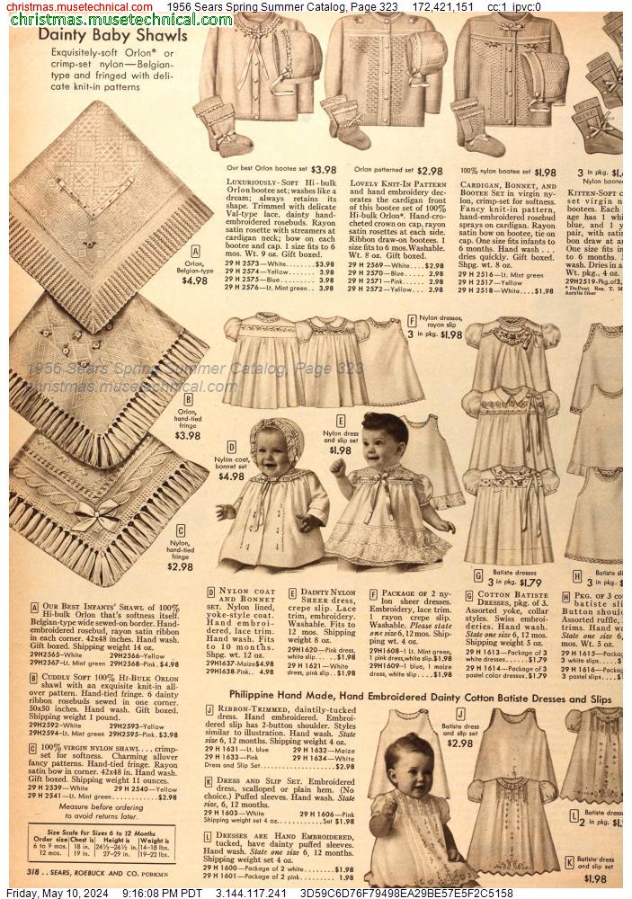 1956 Sears Spring Summer Catalog, Page 323